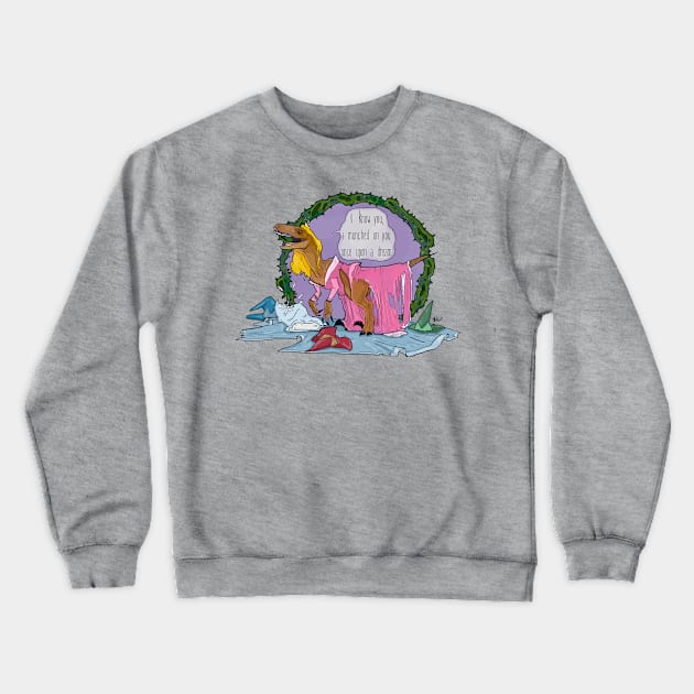 sleeping raptor Crewneck Sweatshirt by lauracooper